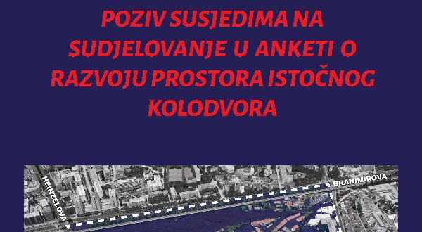 Poziv stanovnicima na sudjelovanje u anketi o razvoju Istočnog kolodvora